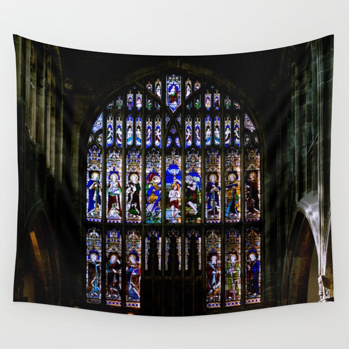Stained Glass Window Shakespeare's Church Stratford upon Avon England Wall Tapestry