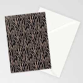 Black and Orange Tiger Stripes Pattern Pairs DE 2022 Trending Color Adobe South DEC709 Stationery Card