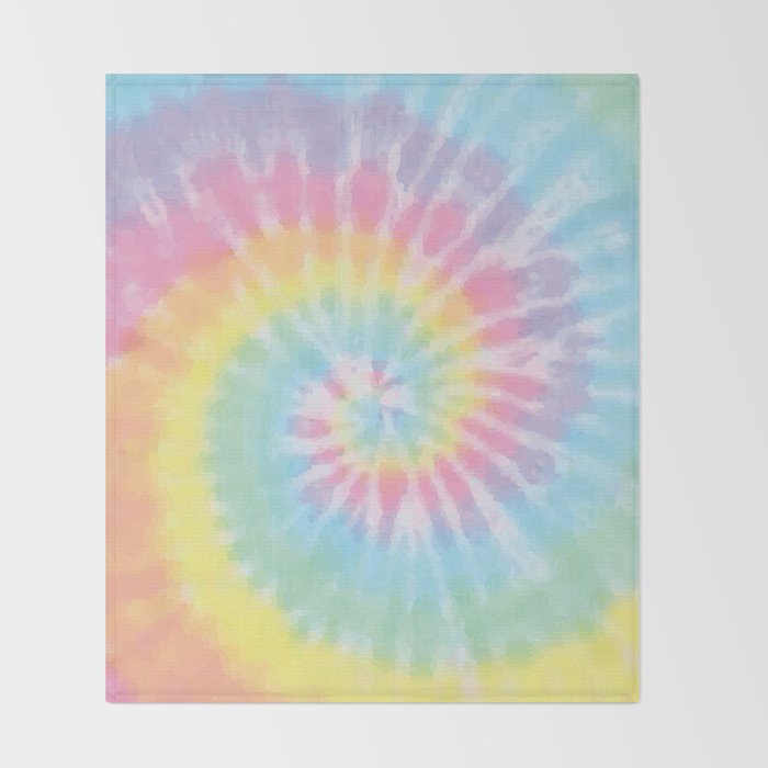 Pastel Pink Tie  Pastel  Tie  Dye Throw Blanket by casesbykate Society6