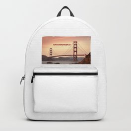Golden Gate Bridge San Francisco With City Name Backpack