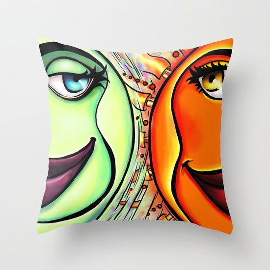 Moon & Sun Throw Pillow