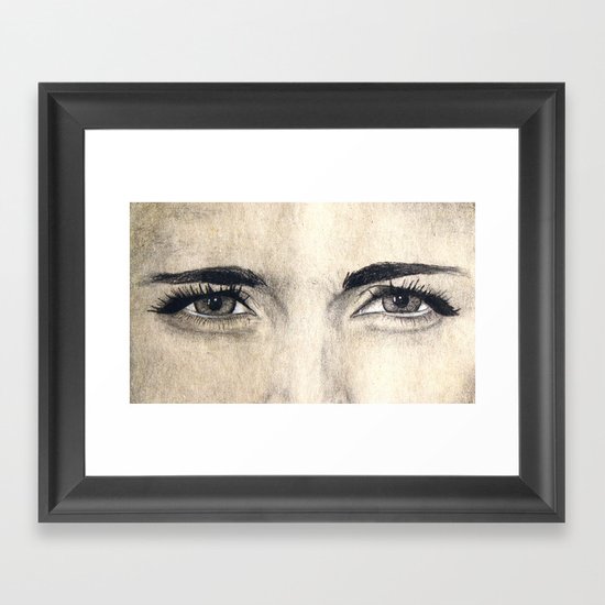 charcoal drawing Framed Art Print