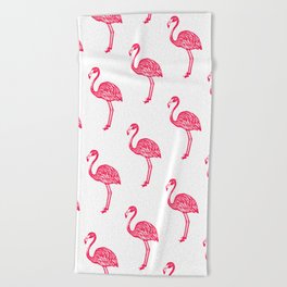 American Flamingo (pink) Beach Towel