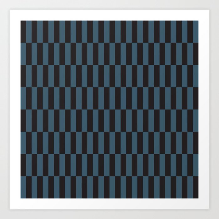 Lanky Checkers | Iron + Blue Art Print
