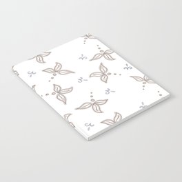 Delicate simple seamless abstract pattern with flowers Notebook