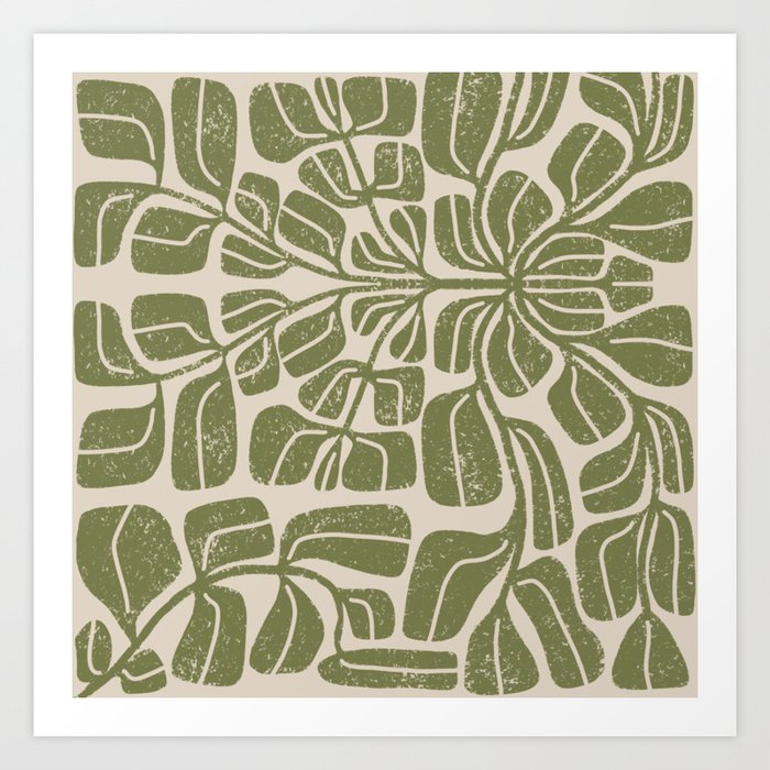 Abstract plant design Art Print