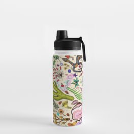 Pisces Pride Flash Botanical  Water Bottle | Mushrooms, Trans, Succulent, Flashsheet, Pride, Plants, Psychedelic, Painting, Crystals, Lgbtqia 