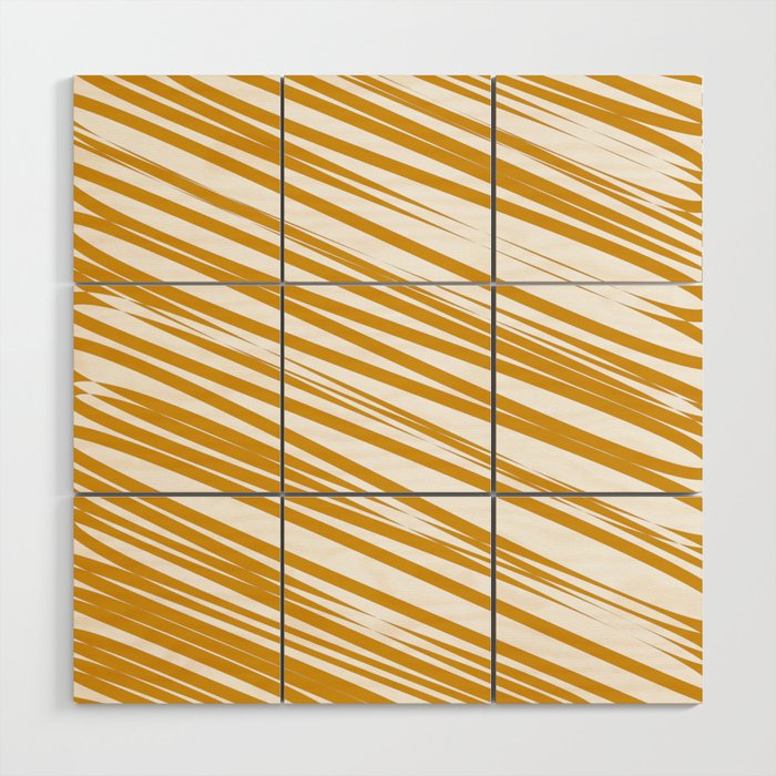 Yellow stripes background Wood Wall Art