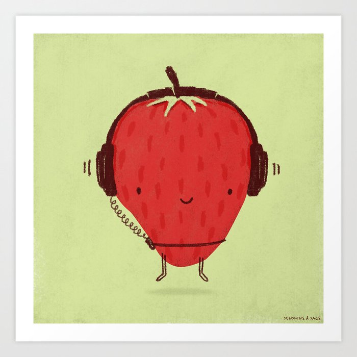 Strawberry Jammin' Art Print
