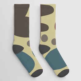 Abstract vintage color shapes collection 6 Socks