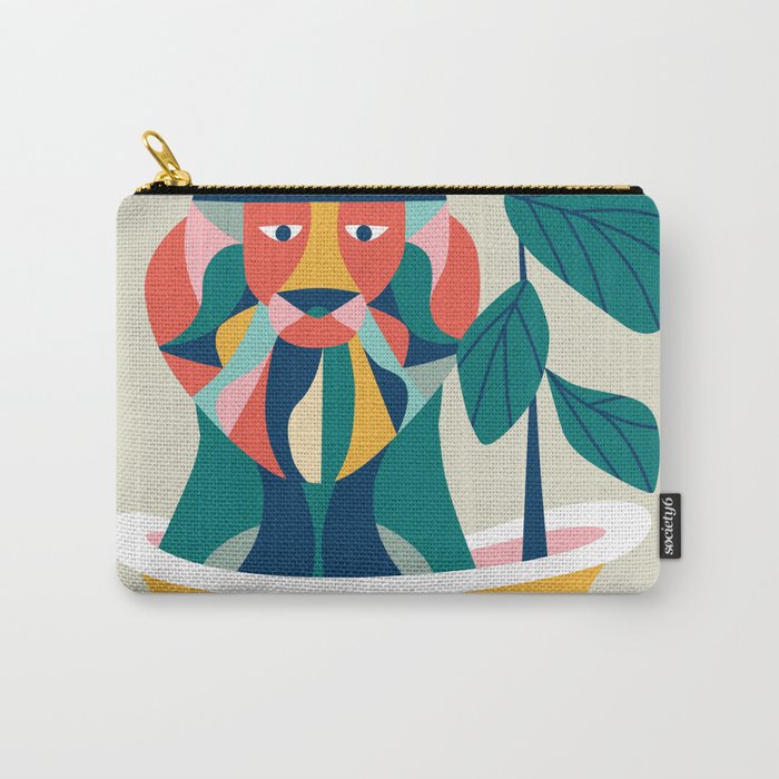 Lion in bathtub Carry-All Pouch