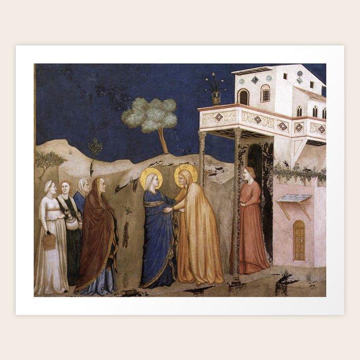 Giotto di Bondone The Visitation Art Print by LindenDesigns Society6