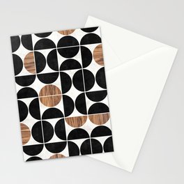 Mid-Century Modern Pattern No.1 - Concrete and Wood Stationery Cards