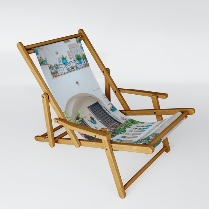 Italian Beach Town Street Sling Chair