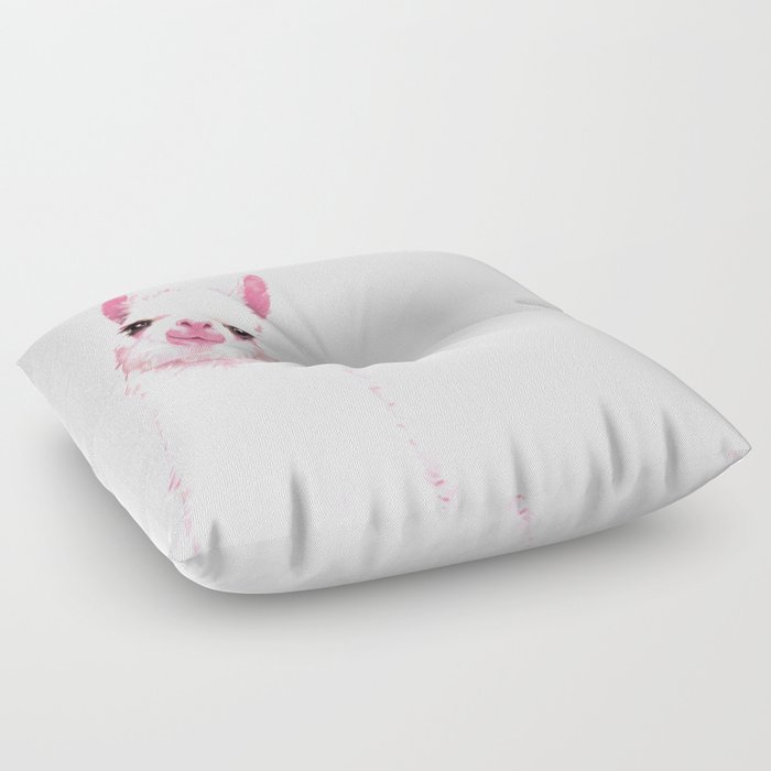 Llama Pink Floor Pillow