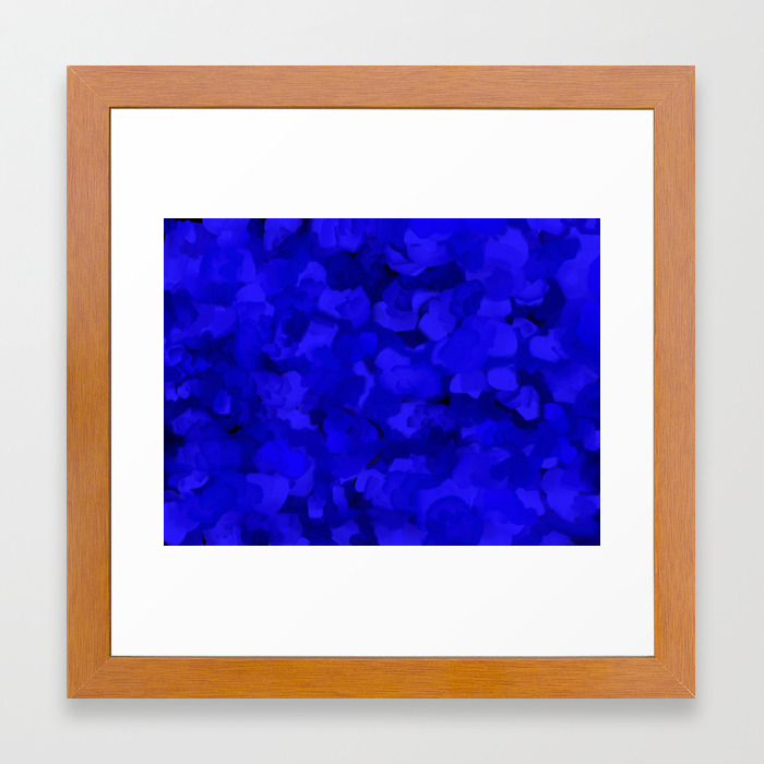 Rich Cobalt Blue Abstract Framed Art Print By Katherinefriesen