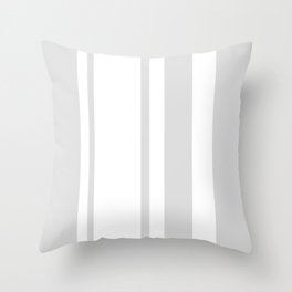 Strips - gray and white. Throw Pillow