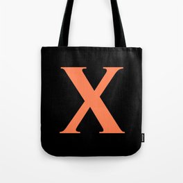 X MONOGRAM (CORAL & BLACK) Tote Bag