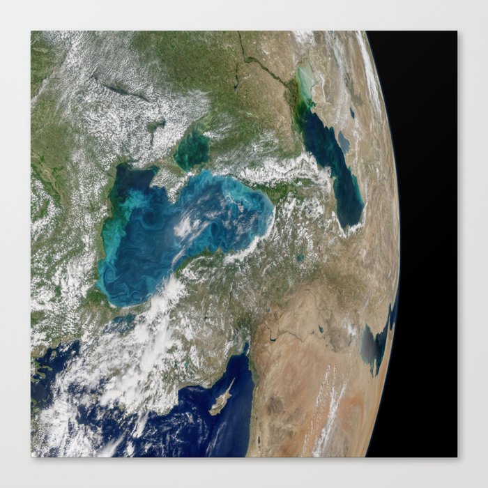 Turquoise eddies in the Black Sea - planet earth Canvas Print