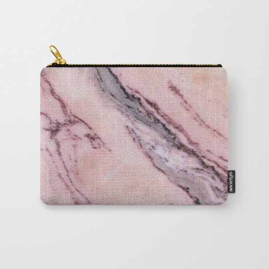 Pink Marble Carry-All Pouch