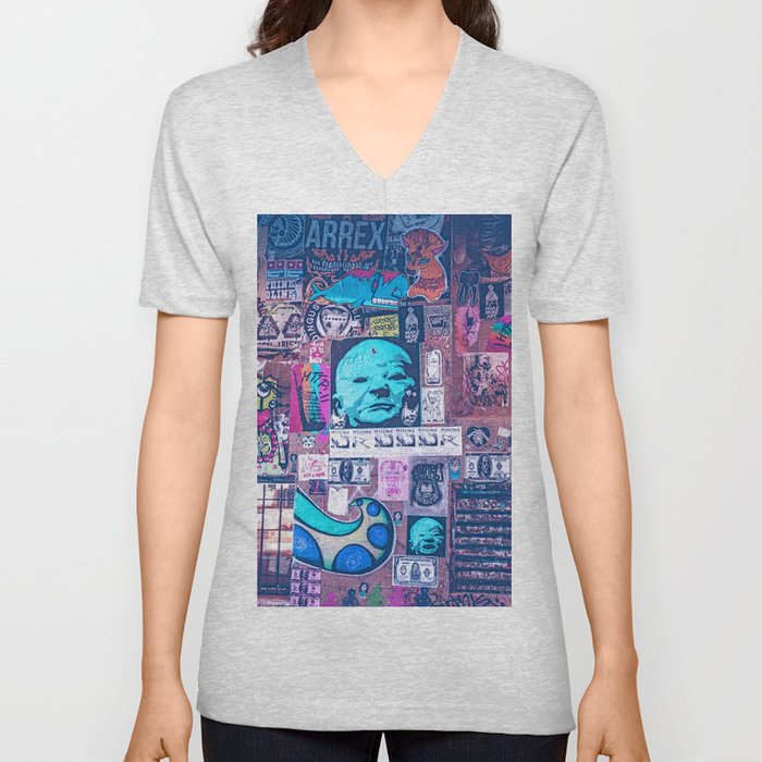 Seattle Post Alley Pop-Art V Neck T Shirt