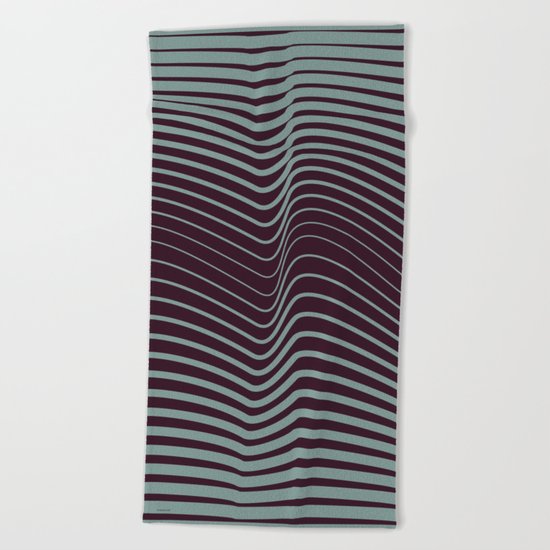 OpArt WaveLines 1 Beach Towel