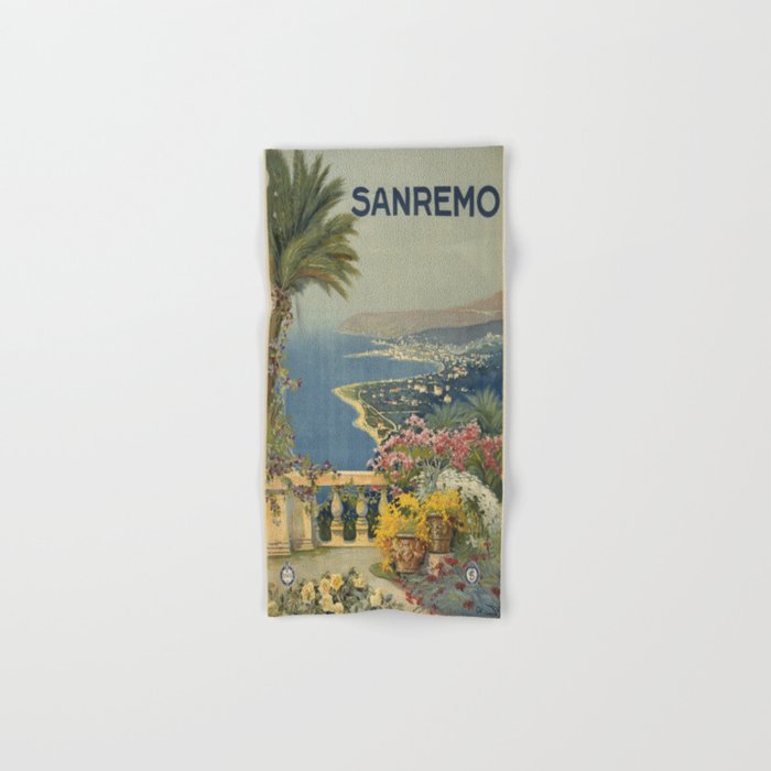 Vintage poster - Sanremo, Italy Hand & Bath Towel