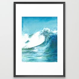 Bleu de l'ocean Framed Art Print