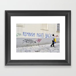 Feminism fights back Framed Art Print