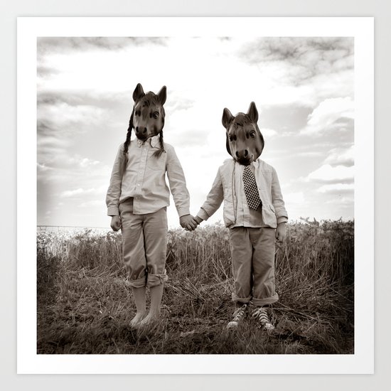 Sister and Brother Art Print