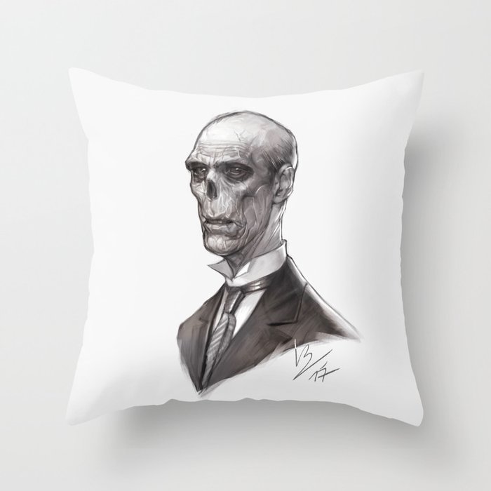 Portrait of a Ghost Throw Pillow