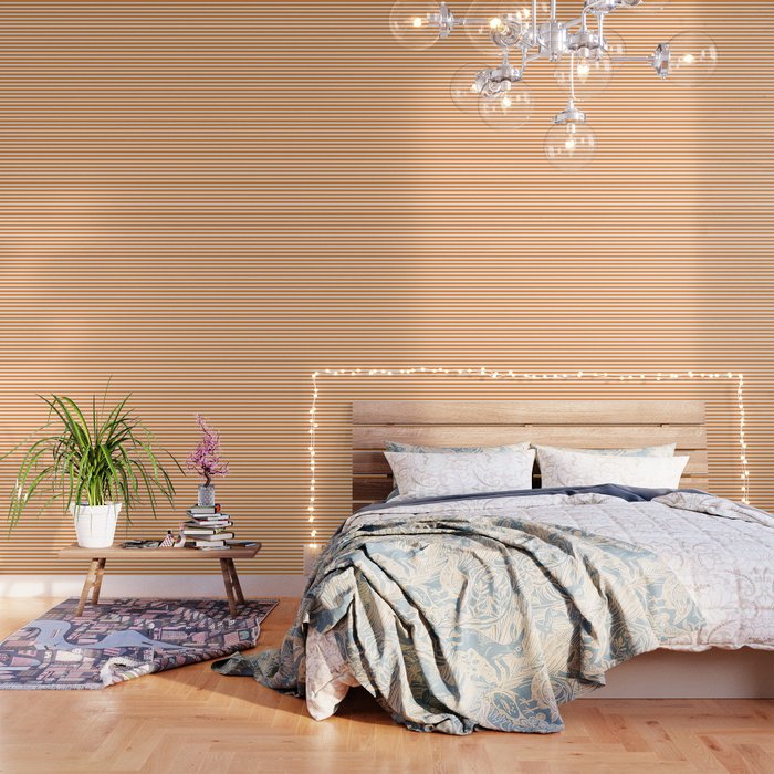 Small Horizontal Orange Stripes Wallpaper By Coolfunawesometime