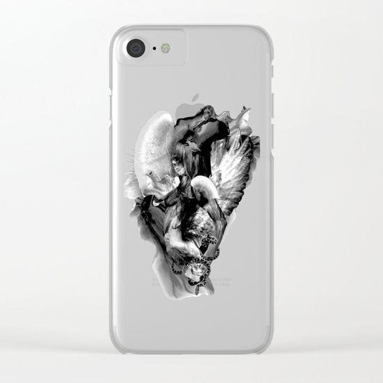 QUEEN OF SKULLS Clear iPhone Case