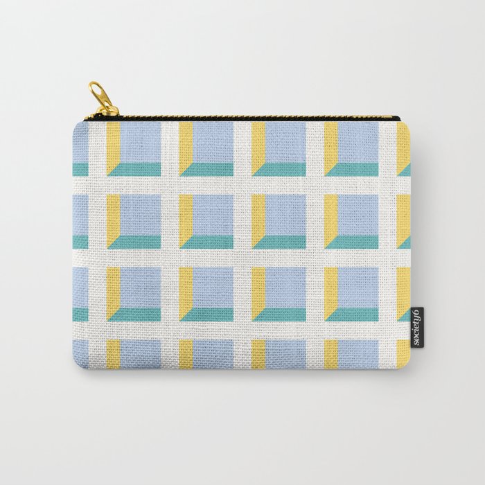 Minimalist 3D Pattern V Carry-All Pouch