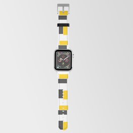Minimal Black and Yellow Rectangles Apple Watch Band