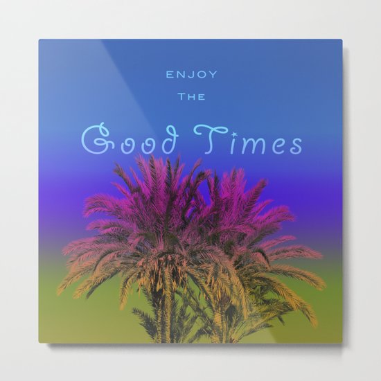 Good Times in Blue Metal Print