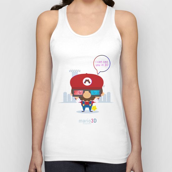 mario 3d Unisex Tank Top