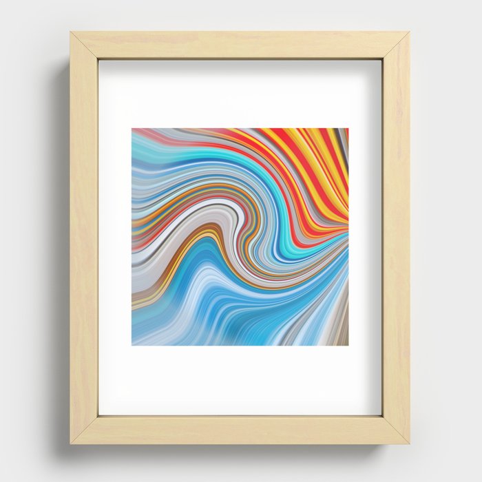 Colorful illusion Recessed Framed Print