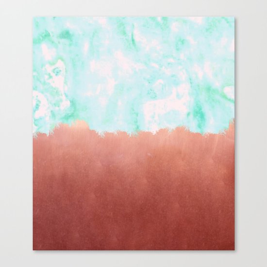 Sea Green + Copper #society6 #decor #buyart Canvas Print