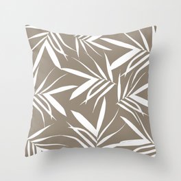 Brown leaves decor Throw Pillow