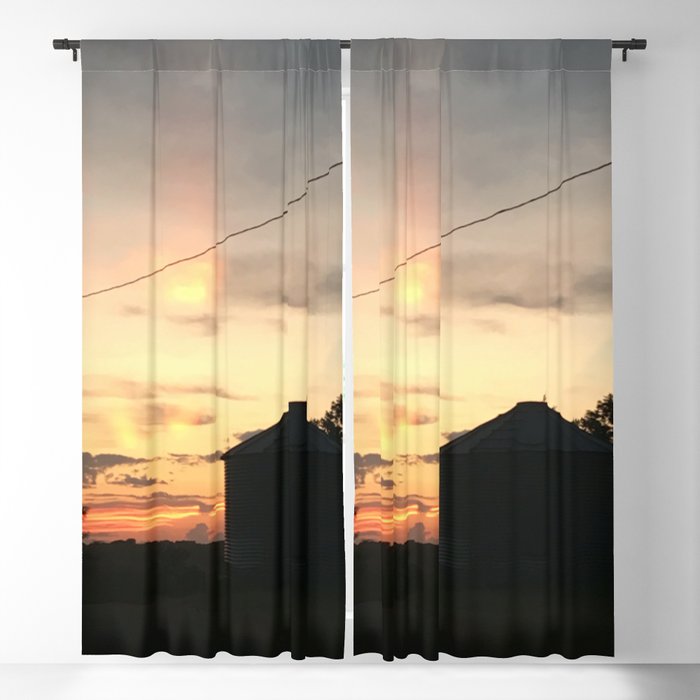 Sunset and Grain Bin Blackout Curtain