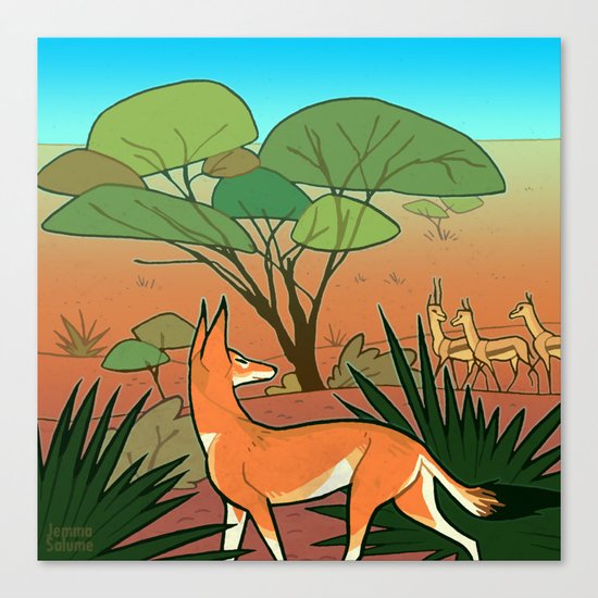 Ethiopian Wolf Canvas Print