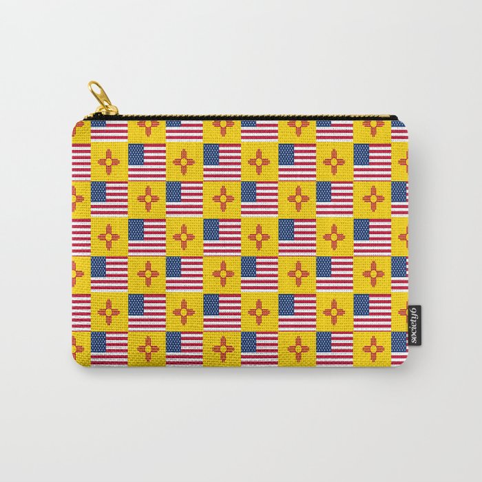 Mix of flag : USA and new mexico Carry-All Pouch