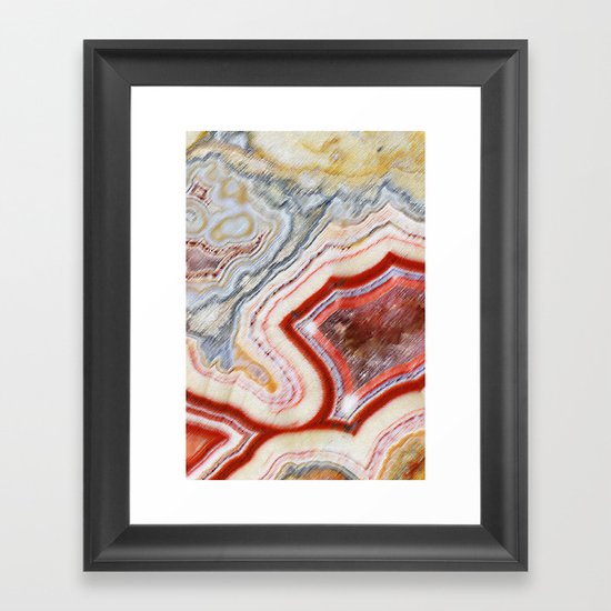 Marble Red Framed Art Print