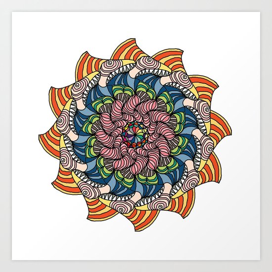 Egyptian Pterodactyl Dial Art Print