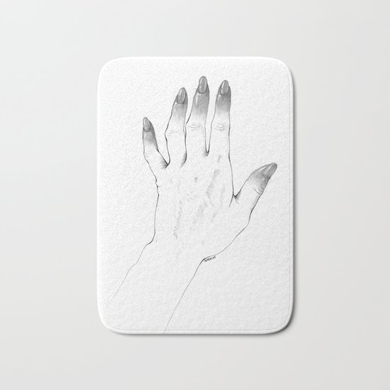 Gray Nails Bath Mat