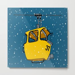 Ski lift gondola Metal Print | Graphicdesign, Ink, Pop Art, Sports, Digital, Illustration 