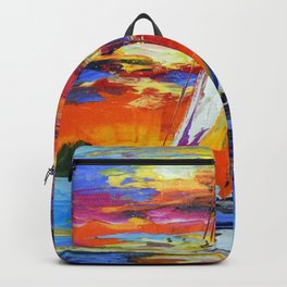 Fair wind for sailboat Backpack