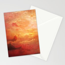 Sunset behind the clouds Stationery Card