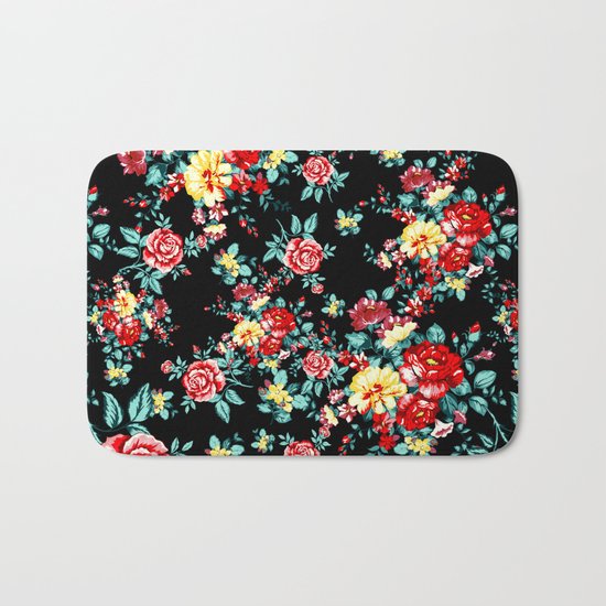 Flowers Pattern Bath Mat